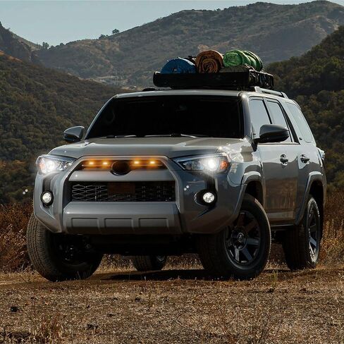 مصابيح LED للشواية 4 قطع من Seven Sparta متوافقة مع Toyota 4Runner 2014-2024 TRD Pro Grille و2014-2019 SR5، Premium، Limited، TRD للطرق الوعرة، متضمنة الصمامات والتعليمات (العنبر) in Saudi Arabia