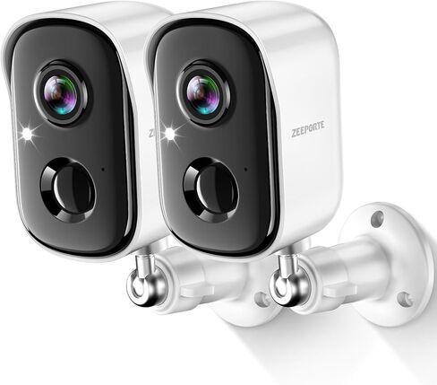 Wireless Outdoor Security Camera with 2K Resolution, Battery-Powered, Features AI Motion Detection, Color Night Vision, Spotlight Alarm, Siren, Weatherproof Design, and SD/Cloud Storage Options. in Saudi Arabia