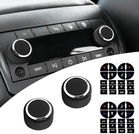 2PCS Car Volume Knob with 2 Packs Dash Button Repair Kit,Anti-Slip Rear Radio Knobs Replacement OEM#22912547,Volume Control Knob Comaptible with Cadillac Buick Chevy GMC in Saudi Arabia