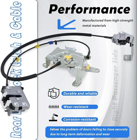 مزلاج قفل الباب الخلفي وكابل جانب السائق الأيسر متوافق مع 1999-2007 Ford F250 F350 F450 F550 Super Duty المزالج العلوية والسفلية تحل محل مجموعة المزالج # 6C3Z-28264A01-A 6C3Z28264A01A in Kuwait