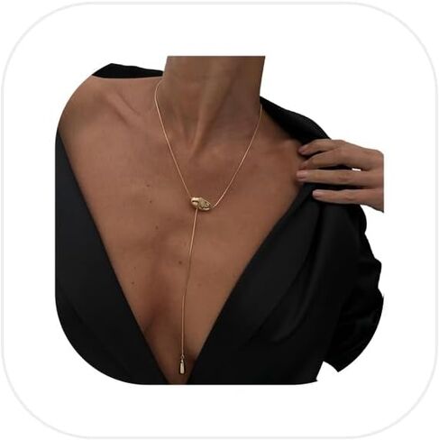Simple Bikini Beach Body Chain Jewelry Punk Metal Thin Clavicle Chain Necklace Summer Water Drop Pendant Chest Body Jewelry for Women in Saudi Arabia
