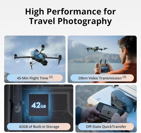 مجموعة DJI Air 3S Fly More Combo (RC-N3)، طائرة بدون طيار مزودة بكاميرا CMOS واسعة الزاوية ومتوسطة الحجم مقاس 1 بوصة، فيديو HDR بدقة 4K/60 إطارًا في الثانية، واستشعار العوائق الليلية متعدد الاتجاهات (متجدد) in Kuwait