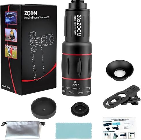 28×Zoom High-Powered Monocular Telescope for Concerts, Bird Watching, Travel & Photography - High Definition & Clear Views in Saudi Arabia