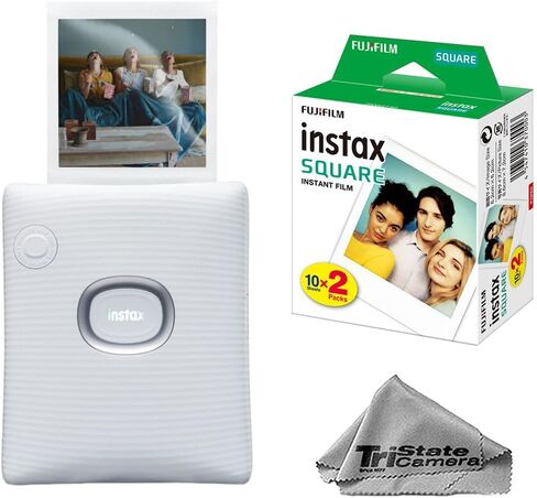 Fujifilm Instax Square Link Smartphone Photo Printer – Midnight Green + Instax Square Film (20 Prints) in Saudi Arabia