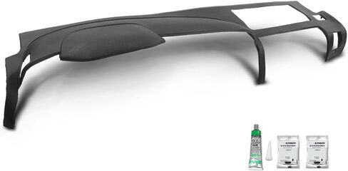 ALLGOOD Dash Cover Dashboard Panel Black Compatible with Chevy Silverado/GMC Sierra 2007 2008 2009 2010 2011 2012 2013, Fit Dual Glovebox Style Dashes Only in Saudi Arabia