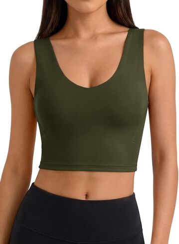 Aoysky Womens Buttery Soft Sport Bra Workout Tank Tops Built-in Bra Summer Sleeveless Tops Athletic Yoga Shirts 2026 in Saudi Arabia