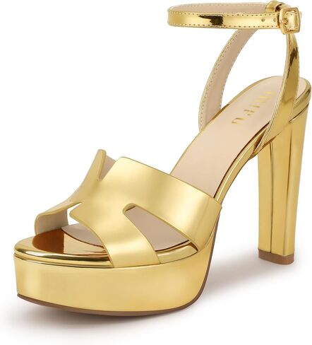 IDIFU IN4 Platform Heels for Women High Chunky Block Heeled Sandals Open Toe Dress Shoes Prom Party Evening Wedding Sexy Ankle Strap Thick Heels in Saudi Arabia