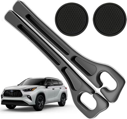 Car Seat Gap Filler Organizer Compatible with Ford Bronco Sport Accessories Seat Gap Plug Blocker with Storage Slot Non-Slip Car Cup Holder Coaster Black in Kuwait