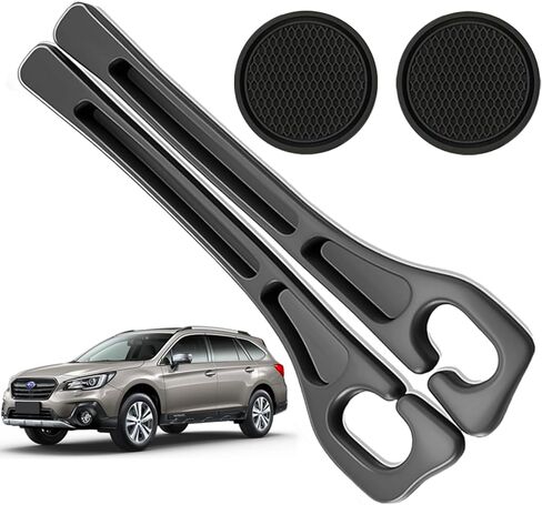 Car Seat Gap Filler Organizer Compatible with Ford Bronco Sport Accessories Seat Gap Plug Blocker with Storage Slot Non-Slip Car Cup Holder Coaster Black in Kuwait