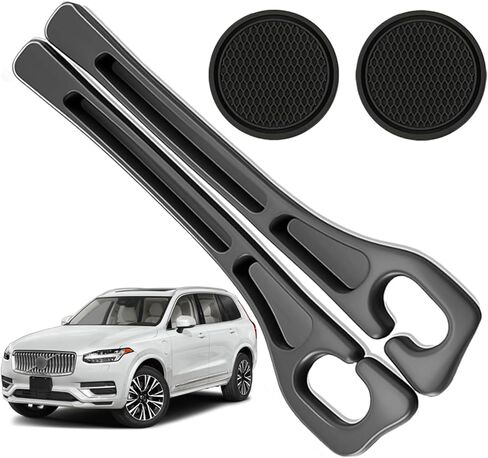 Car Seat Gap Filler Organizer Compatible with Ford Bronco Sport Accessories Seat Gap Plug Blocker with Storage Slot Non-Slip Car Cup Holder Coaster Black in Kuwait