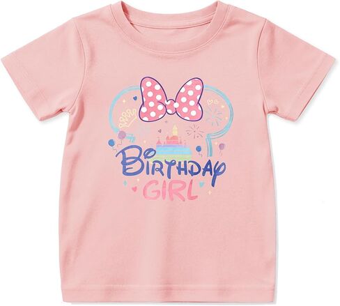Birthday Girl Shirt Outfit Cute T-Shirt Short Sleeve Graphic Tees for 3-12 Year Old Toddler Girls Kids Summer Tops in Saudi Arabia