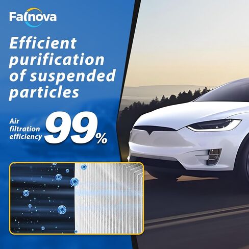 متوافق مع مجموعة مرشحات هواء المقصورة Tesla Model X 2015-2020 - تتضمن أدوات ودليل التثبيت in Kuwait