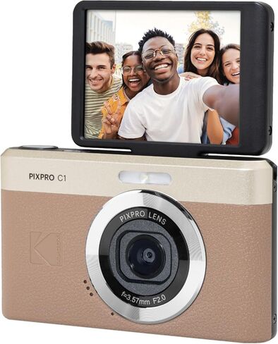 KODAK PIXPRO C1 13MP, 1080p Digital Camera (Black) Bundle with 32GB MicroSD Card and Card Reader (3-Items) in Saudi Arabia
