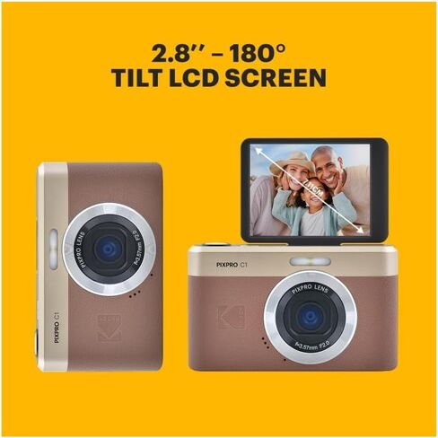 KODAK PIXPRO C1 13MP, 1080p Digital Camera (Black) Bundle with 32GB MicroSD Card and Card Reader (3-Items) in Saudi Arabia
