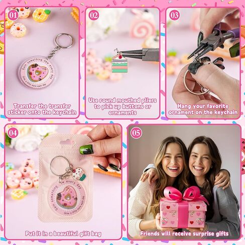 151Pcs Keychain Blanks Kit, DIY Keychain Making Kit With Clear Acrylic Blanks, Key Rings, Keychains Making Supplies in Saudi Arabia