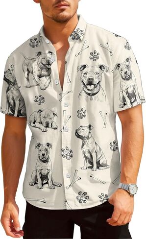 Summer Beach Hawaiian Shirts for Men - Casual Button Down Short Sleeve Floral Tropical Vacation Shirts in Saudi Arabia