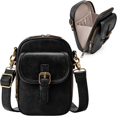 Small Crossbody Cell Phone Purse for Women Vintage Mini Crossbody Bag with Card Slots, Vegan Leather Phone Wallet Pouch in Saudi Arabia