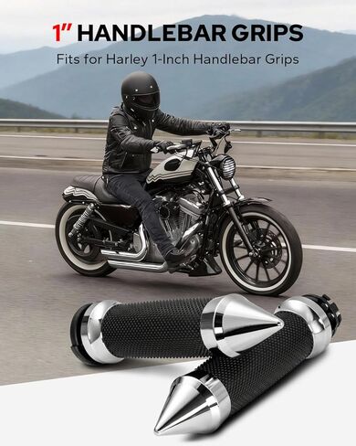 Amazicha 1inch Handlebar Grips, Cable Throttle Control Hand Grips Fit for Harley ’96-’07 Touring, ’02-’17 VRSC, ’08-’13 XR, ’96-’17 Dyna (Except FXDLS), ’96-Later XL in Saudi Arabia