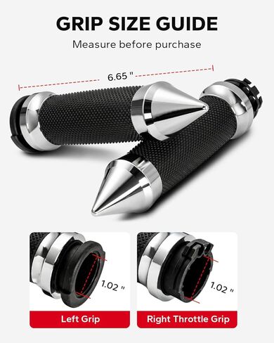 Amazicha 1inch Handlebar Grips, Cable Throttle Control Hand Grips Fit for Harley ’96-’07 Touring, ’02-’17 VRSC, ’08-’13 XR, ’96-’17 Dyna (Except FXDLS), ’96-Later XL in Saudi Arabia