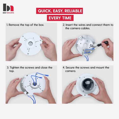 6 عبوات PFA130-E صندوق توصيل كاميرا الأمان - دعامة تثبيت كاميرا أمان ABS ممتازة - صندوق توصيل كاميرا عالمي مقاوم للماء لتركيب كاميرات المراقبة - صندوق كاميرا أمان خارجي in Kuwait