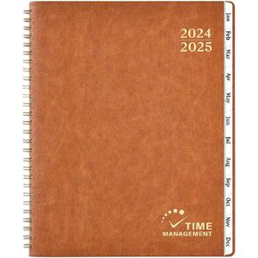 2025 Monthly Planner - 18 Monthly Planner/Calendar 2025, 8" x 10", Jul. 2024 - Dec. 2025, Holidays, Thick Paper, Twin-Wire Binding, Monthly Tabs, Inner Pocket