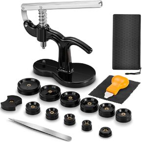 BAOHUA 17-Piece Watch Battery Replacement Tool Kit with Watch Press and Back Removal Tool - Professional Watch Repair Kit for All Types of Watches