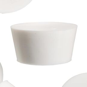 WidgetCo #10 White Silicone Rubber Stoppers, Rubber Plugs, Tapered, Industrial Grade (Qty 1)