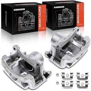 A-Premium Disc Brake Caliper Assembly with Bracket Compatible with Select Chevy, Pontiac and Saturn Models - Malibu 2004-2008, G6 2005-2010, Aura 2007-2009, Front Left and Right Side, 2-PC Set
