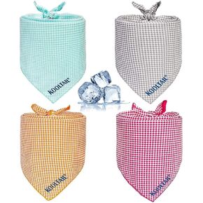 Dog Cooling Bandana 4 Packs - Kerchief Instant Ice Cooling for Summer Use Dogs Bibs Scarf for Small Medium Large Dogs Fruit XL