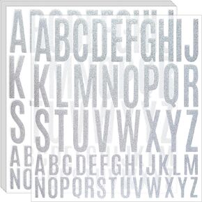 10 Sheet 520 Pieces Self Adhesive Glitter Letters Stick on Letters Capital Letter Stickers Alphabet Sticker Letter for Classroom Decor, Office, Business (Gold, 1 Inch, 2 Inch)