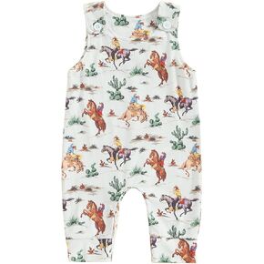 Toddler Baby Boy Girl Farm Clothes Cartoon Animals Print Jumpsuit Romper Newborn Summer Overall Country Stuff