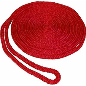 SeaSense Pre-Spliced Double Braid MFP Dock Line, 1/2-Inch x 25-Feet, Red