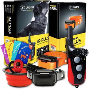 Dogtra IQ Plus Dog Training Collar - Bark Collar for Large Dog, Dog Shock Collar, 400 Yard Range, Waterproof, Rechargeable, Static, Vibration, 2-Dogs Remote Training System