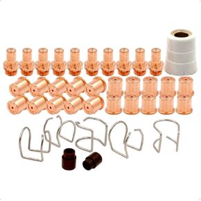 PLAXCON CB70 Plasma Electrode Tip Kit PR0063 PD0088-12 for Eastwood Versa-Cut 60amp Cutter CB70 Torch Plasma Arc Cutting Consumables PKG38