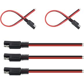 GSRECY SAE موصل تمديد كابل 2Pin إلى SAE موصل سريع قطع التوصيل كابل تمديد الطاقة للسيارات للدراجات النارية شاحن جرار السيارة (5 قطع) in Kuwait