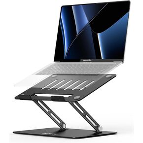 NTMY Portable Laptop Stand,Adjustable Laptop Stand,Folding Laptop Stand,Laptop Riser for Desk for Laptops up to 16 Inches MacBook air pro, Acer,Lenovo,Dell Notebook(Black)