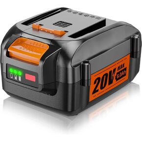 20V 6.0Ah Replacement for Worx 20V Battery PowerShare 20V Battery for WA3520 WA3525 WA3575 WA3578 WG151s WG155s WG251s WG255s WG540s WG545s WG890 WG891
