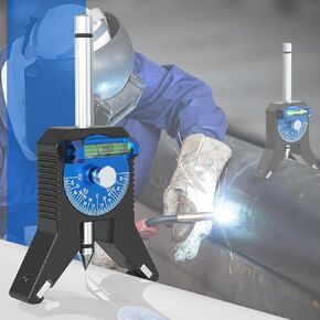 Pipe Marking Center Tool, Pipe Center Finder, Locate and Mark the Center of Pipes 0.8 Inches and Above, Y-shaped Base has Magnetic Design, Adjustable Dial Bubble Protractor without Tools