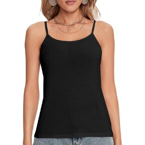 Umenlele Women’s Scoop Neck Camisole Tank Top Undershirt Spaghetti Strap Basic Camisoles