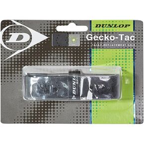 Dunlop Sports Gecko-Tac Tennis/Squash/Badminton/Padel Replacement Grip (Black & White Colors Available) (Ultra Tacky with Superior Grip and Moisture Reduction for Ultimate Control)