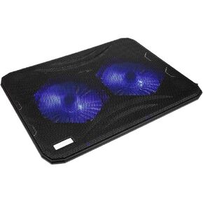 Ultra-Thin Laptop Cooling Pad 17 Inch, high Speed USB Laptop Cooler Ice Base Notebook Computer Radiator Mute Double Fan Pad Stand for iOS, Black