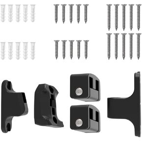 Hole Mounting Kit for Babelio 26-43" Auto Close Baby/Dog Gate for Stairs, Contains Screws, Black