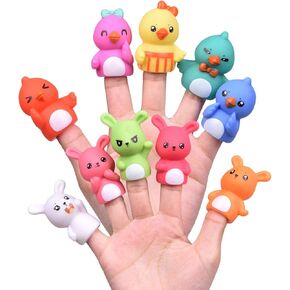 FUN LITTLE TOYS 10 PCS Bunny Chick Finger Puppet for Easter Basket Stuffers, Include 5 Bunnies & 5 Chicks in Kuwait