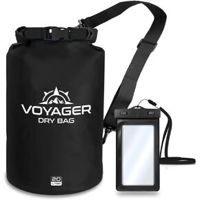 EcoGear FX Heavy Duty Waterproof Dry Bag Voyager Series – Durable Roll Top Compression Bag –Kayaking, Rafting, Boating, Hiking, Fishing and Camping