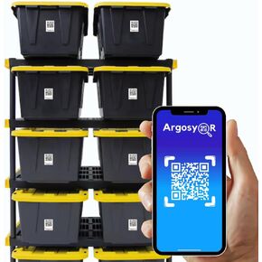 QR Labels for Moving, Storage, Organizing, Office, Tools - Scan Smart QR Code Stickers on Totes, Boxes - Free iOS & Android App (40 Labels, White)