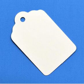Unstrung White Merchandise Tags - 2 1/4" x1 7/16", Pack of 500 Marking Tags with Hole, Hangin Paper Tags, Labels to Tie On
