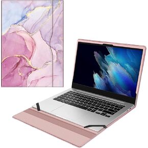 Fintie Sleeve Case for 14" Samsung Galaxy Book Go NP545XLA / Lenovo IdeaPad S540 14 S540-14IWL S540-14API (Not Fit 14" Galaxy Chromebook Go)- Premium PU Leather Portfolio Book Cover, Glittering Marble