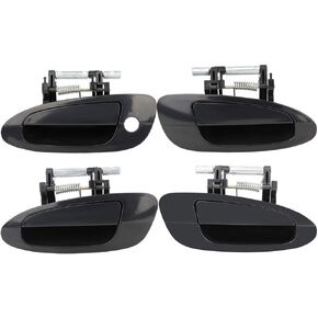 Exterior Door Handles,Front Rear Door Handles Driver Left Passenger Right Side,Replacement for 2002-2006 for Nissan for Altima,4pcs Black Handles Replace 806078J009,NI1310123