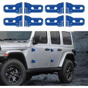 RT-TCZ Door Hinge Cover Trim for Jeep, Front Door Rear Door Hinges Exterior Decoration Accessories for Jeep Wrangler JL Unlimited 4-Door & Gladiator JT 2018-2024,8Pack,Black