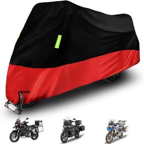 Waterproof Motorcycle Cover Replace for Harley Davidson Touring Road Glide Limited/Ultra Limited with Anti-Theft Lock Hole for Outdoor Rain Snow Protection (101 to 108inches, with Trunk)